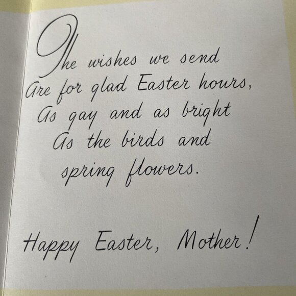 Vtg Stanley Birds Spring Happy Easter Mother Embossed Greeting Card - Picture 7 of 10